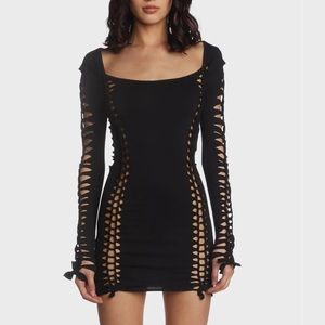 Chic Black Cutout Mini Dress